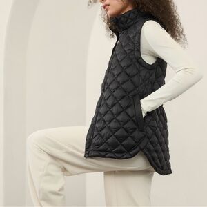 Athleta Black Quilted Vest
